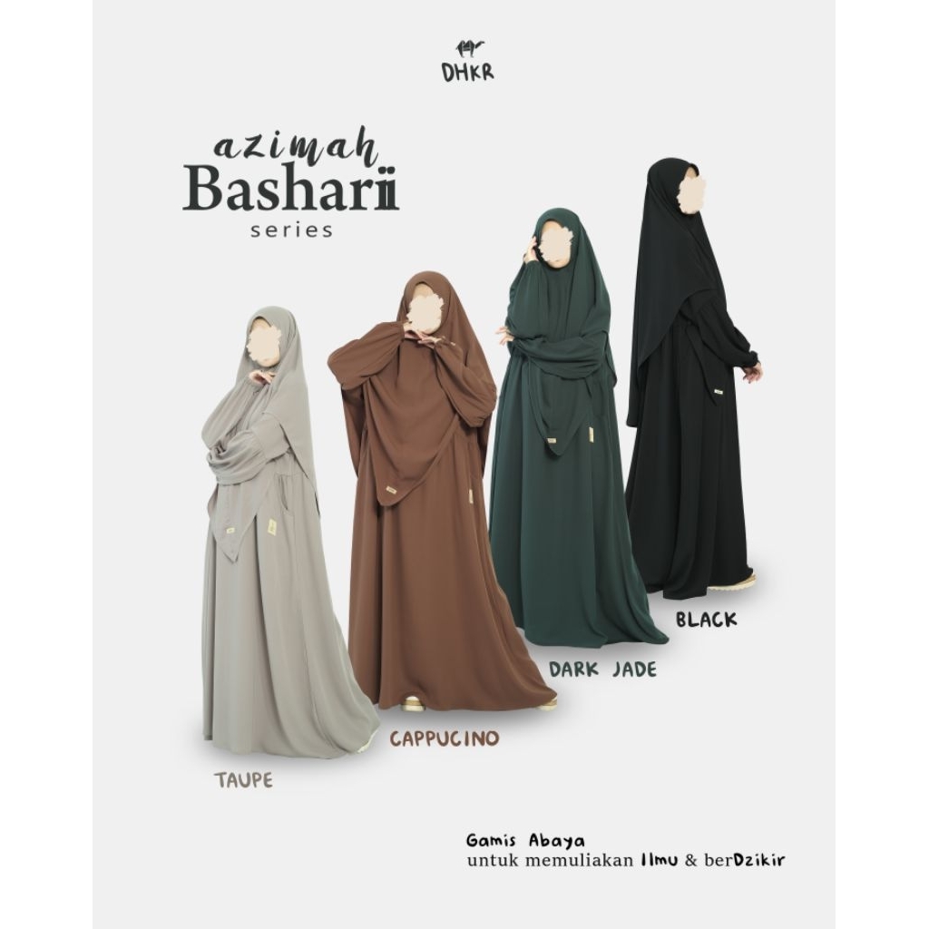 DHKR | Abaya Azimah Basharii (Gamis polos Abaya Tafakki) - Abaya Haji dan Umroh gamis daily simple