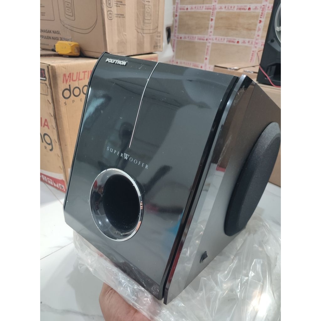 polytron subwoofer 8 inchi box tebal docking ( jual mode pasif bonus power bawaan subwoofer )