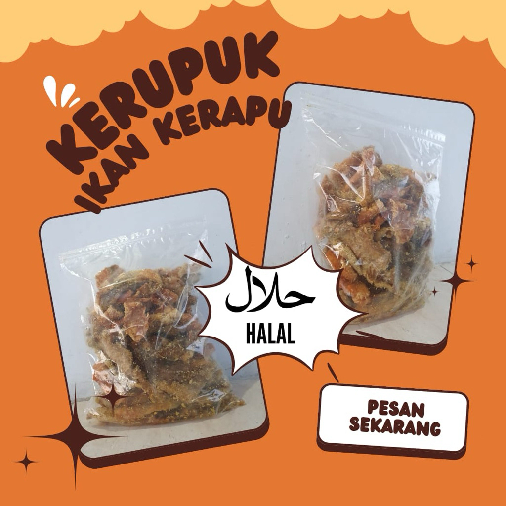 kerupuk ikan kerapu 1kg mentah