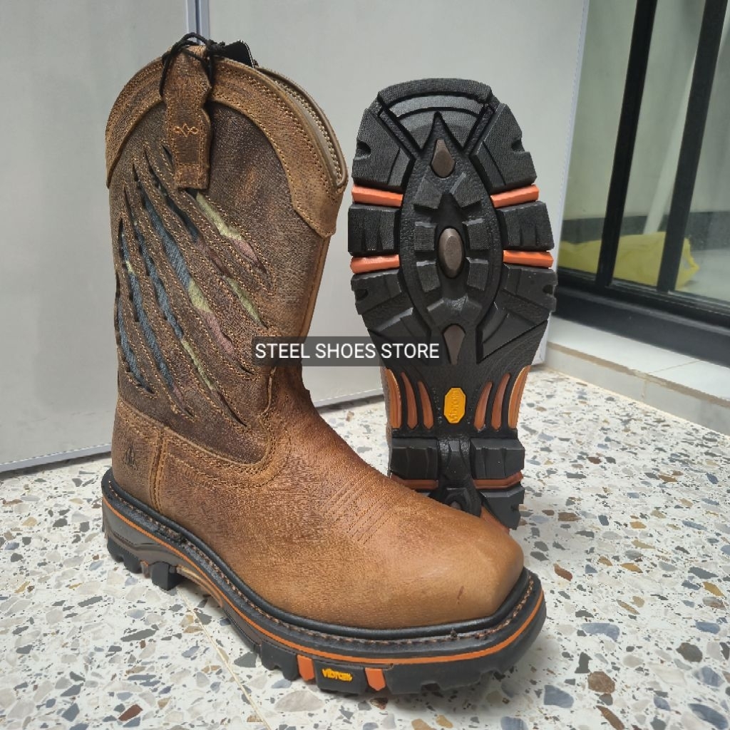 Cody James Men's 11" Safety Flag Western Work Boots