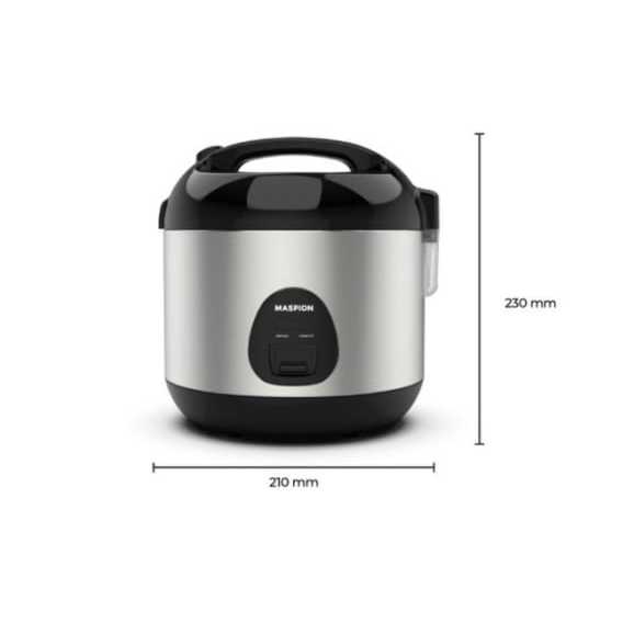 MASPION Rice Cooker 0.6 Liter Anti Lengket MRJ0623BSSS