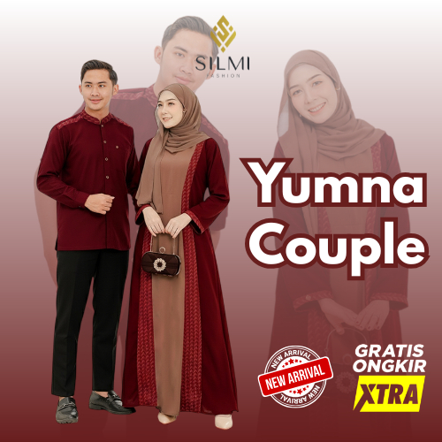COUPLE MAROON BUSANA MUSLIM GAMIS KOKO WARNA DEEP MERAH MAROON ABAYA DRESS KEMEJA KOKO LENGAN PANJAN