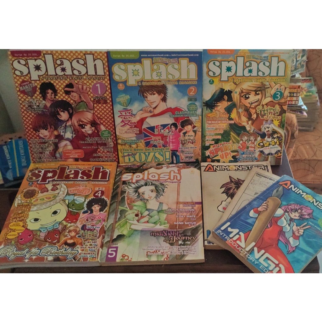 PRELOVED Majalah Komik Jepang-Indonesia Splash Maqita Machiko Manga School vol 1-5