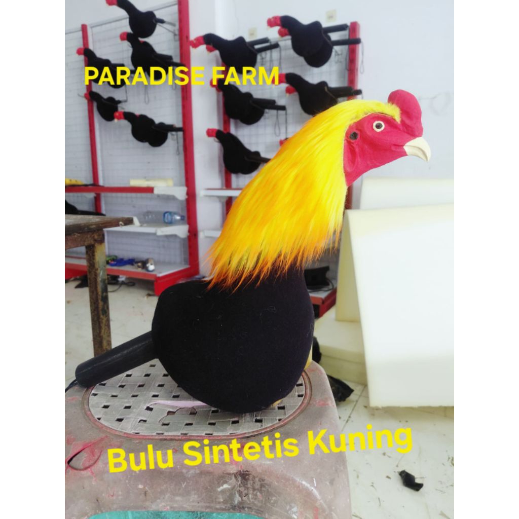Boneka Kepala Ayam Pegas / Pegangan Per Besi