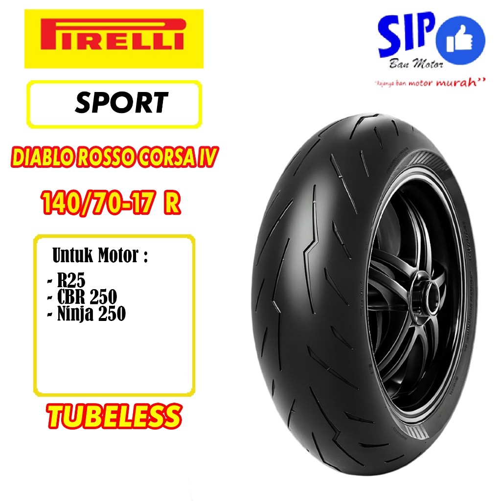 Ban Motor Sport PIRELLI Diablo Rosso Corsa IV 4 140 70 17 R Tubeless