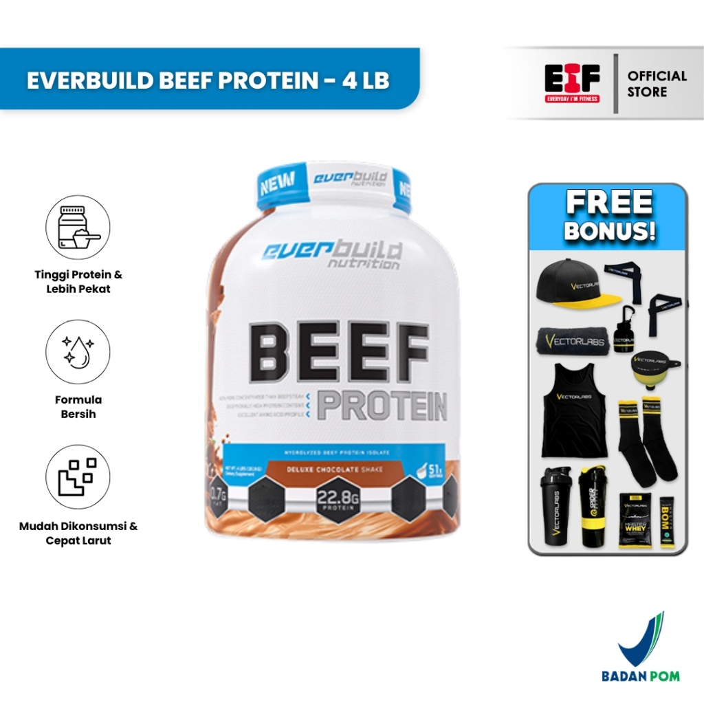 EVERBUILD Nutrition 100% Beef Isolate Hydrolized 4lbs