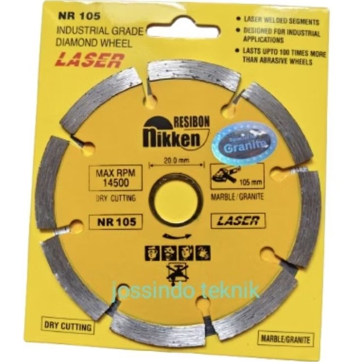 diamond wheel nikken resibon dry / pisau potong granit kering nikken
