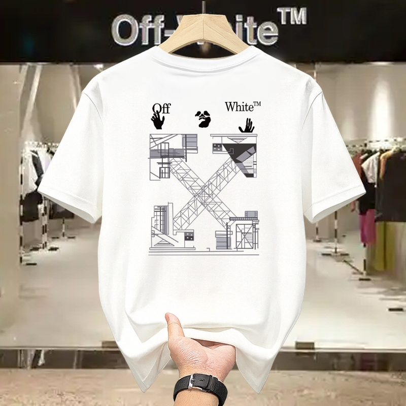 Off White Kaos Premium Original T-shirt Katun Nyaman Desain Artistik