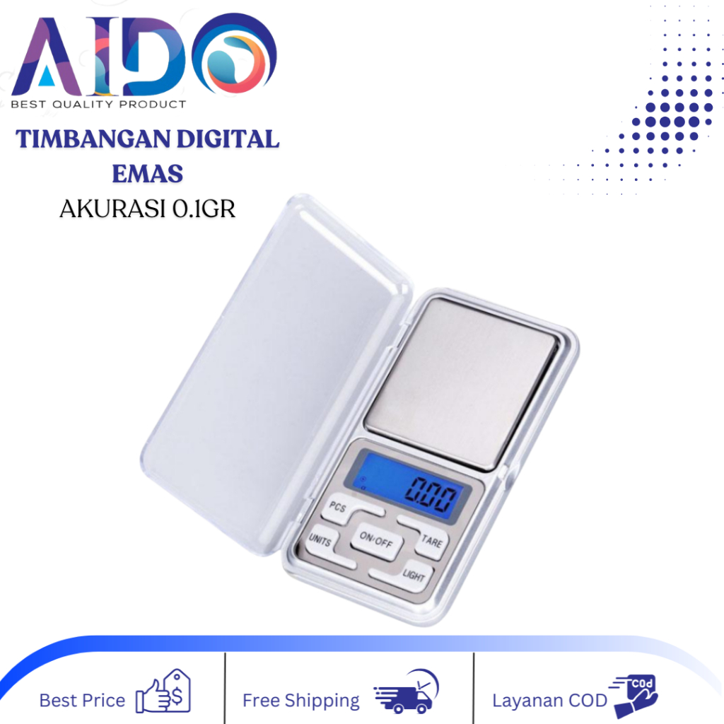 Timbangan Saku Emas / Timbangan Digital Mini Kapasitas 0.1g/500g / Timbangan Emas Kecil Saku