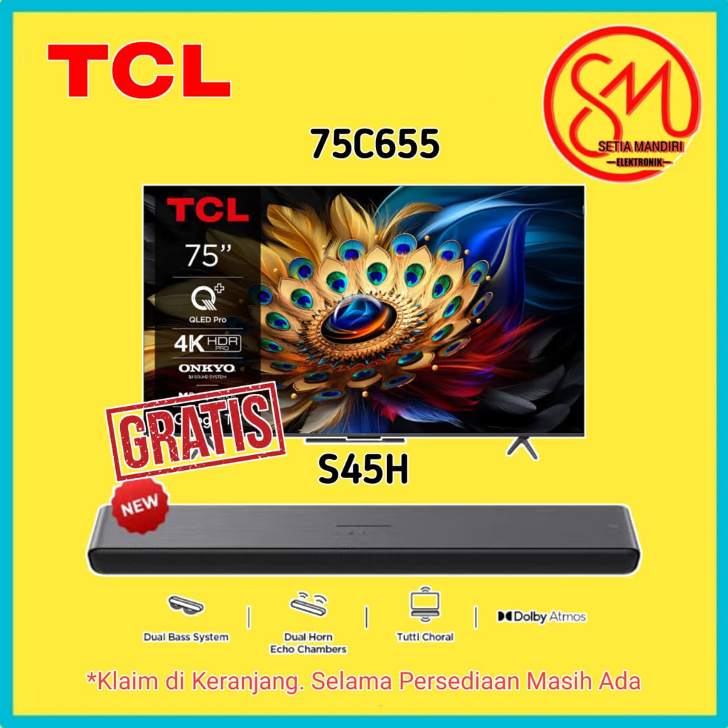 TCL 75P6K Smart Google TV LED 75 Inch - 4K UHD - Metallic Bezel-less - AiPQ Processor