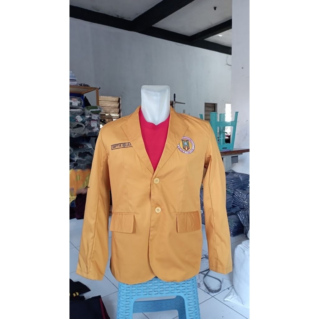 READY STOCK JAS ALMAMATER IPM, JAS IPM KUNING KUNYIT K08 CUSTOM BEBAS LOGO CUSTOM CABANG IPM (PAKAI 