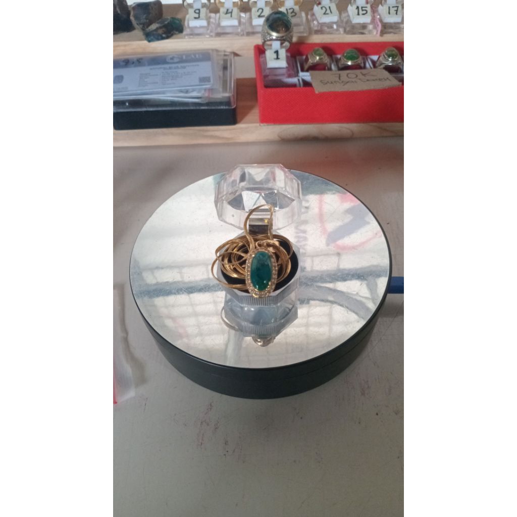 Kalung Titanium Liontin Batu Bacan