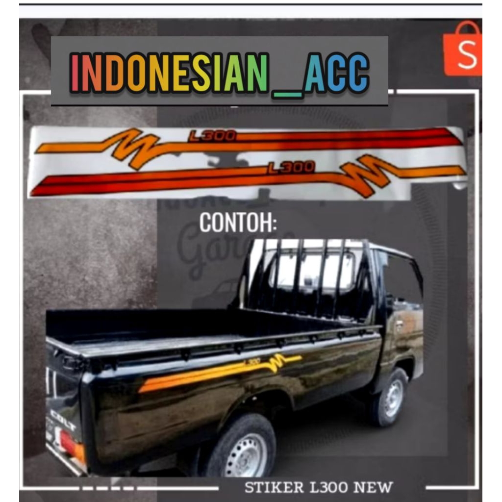 List body stiker Mitsubishi L 300 pickup bak / List body stiker Mitsubishi L300 pick up ORIGINAL