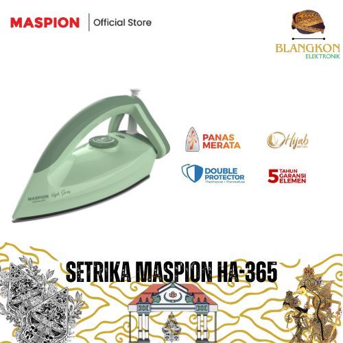Maspion Setrika Hijab HA365 Ceralon Anti Gores