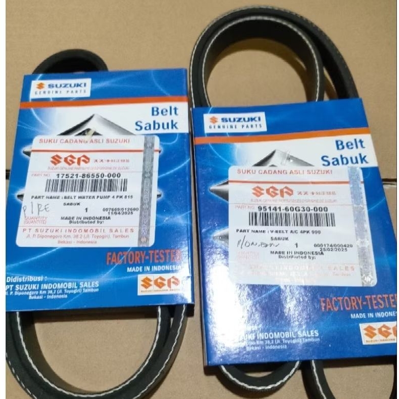 Fan belt tali kipas Set Baleno 1997-2001 ORI SGP