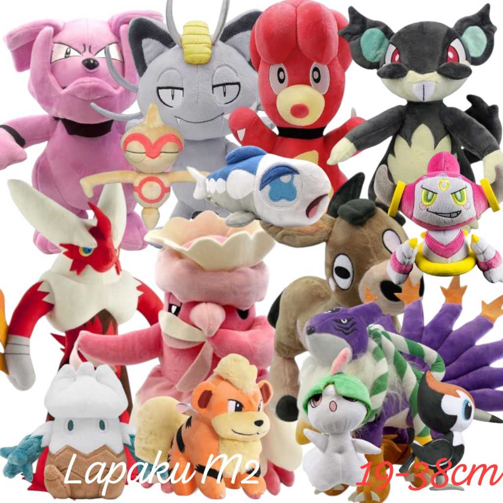 Mainan Boneka Pokemon Blaziken Pikipek Emboar Meowth Growlite baltoy Cartoon Anime