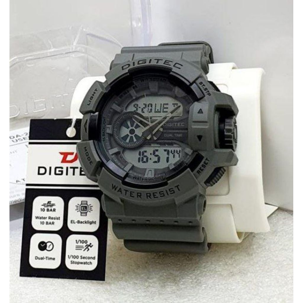 Digitec 2080 hijau army jam tangan pria