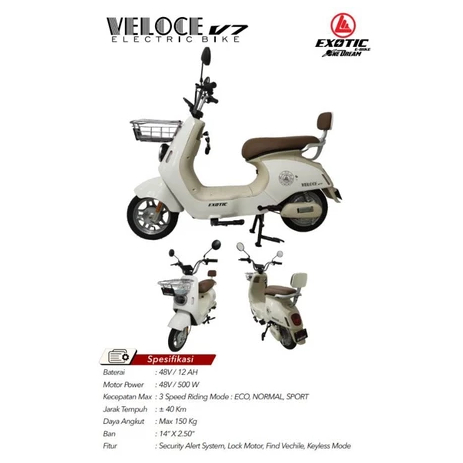 PROMO AKHIR TAHUN Sepeda Listrik Nuv S2 Nyra 850W 45+km Anti Air