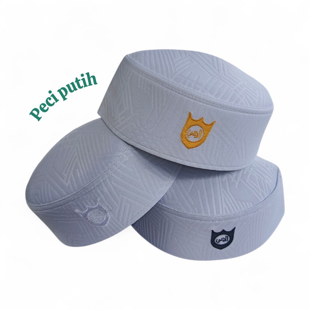 Peci putih embos anak dewasa motif keren timbul peci malasya peci haji peci umroh kopiah songkok uje