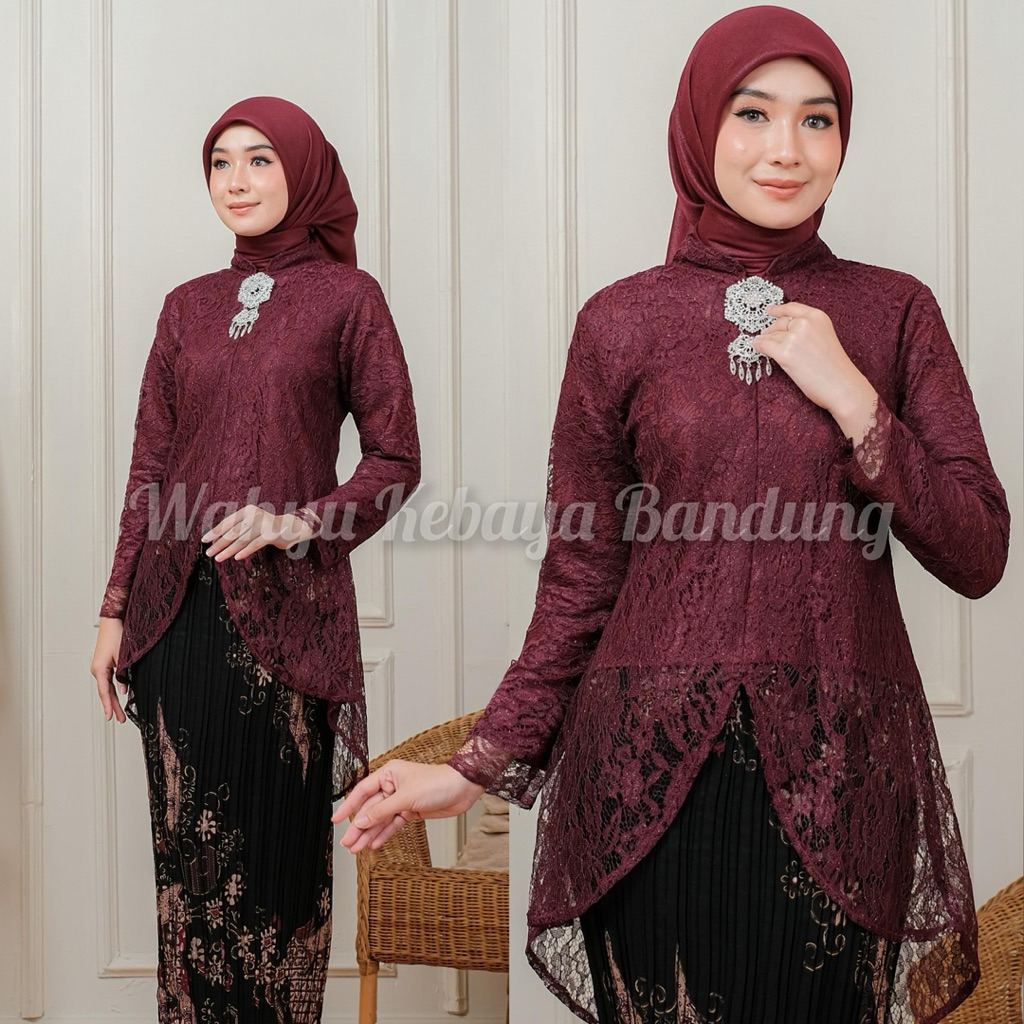 Setelan Brukat Busui Azzahra Tunangan Lamaran seragam Nikahan Wisuda Perpisahan bridesmaid