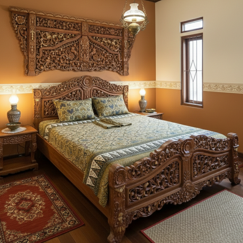 Sprei Tinggi 30 Cm 180x200 Jumputan Batik