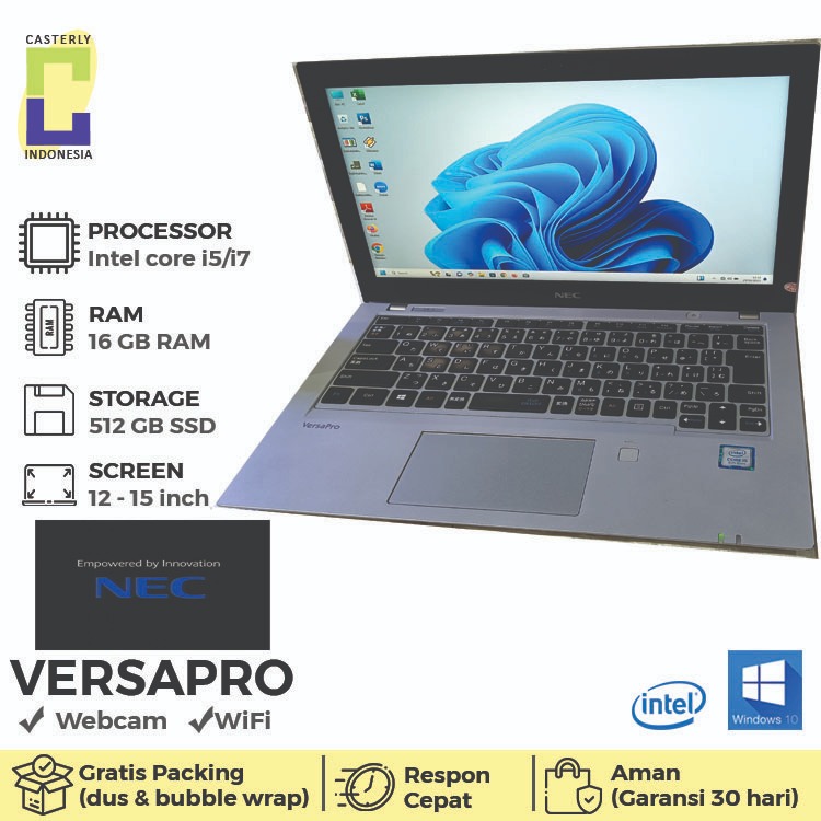 Laptop NEC VERSAPRO VKT-168 Core i5 gen 8 Ddr4 8 gb Ssd 512 gb