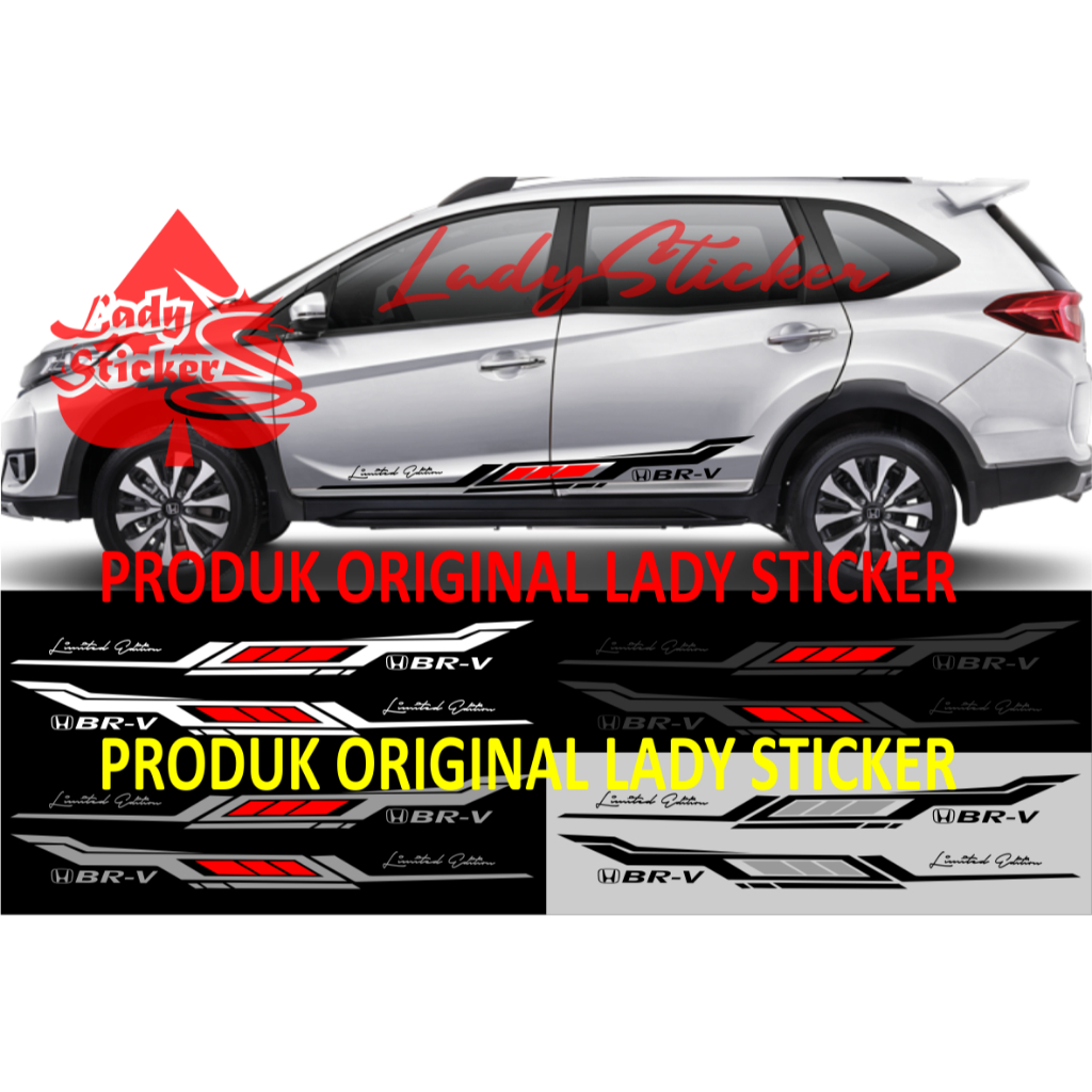 Cutting sticker mobil brv sticker stiker mobil honda brv