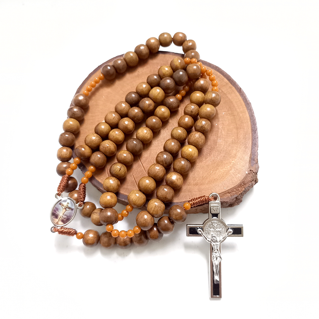 () Kalung Rosario 77 Bapa Kami Kayu GAHARU / Devosi Rosario 77 Bapa Kami