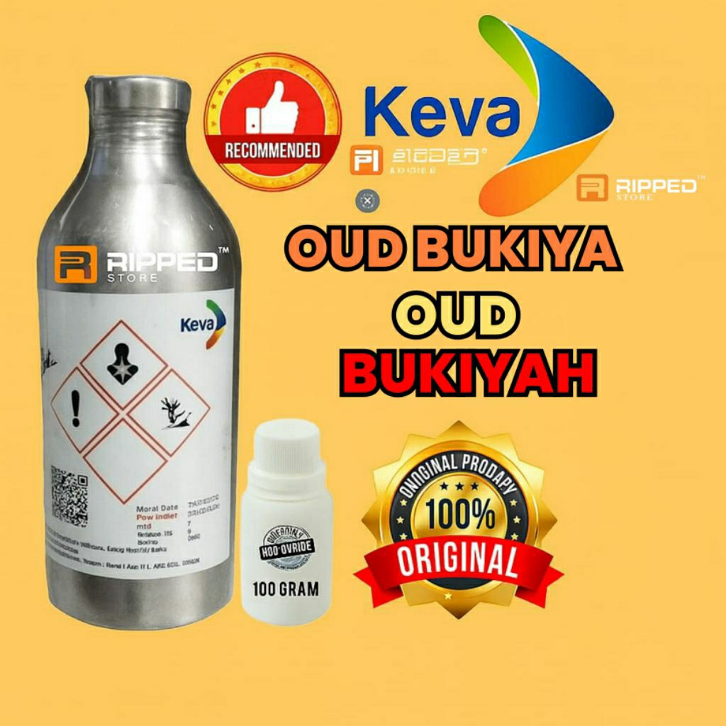 100ml Bibit Parfum Murni Oud Bukiyah Original Keva