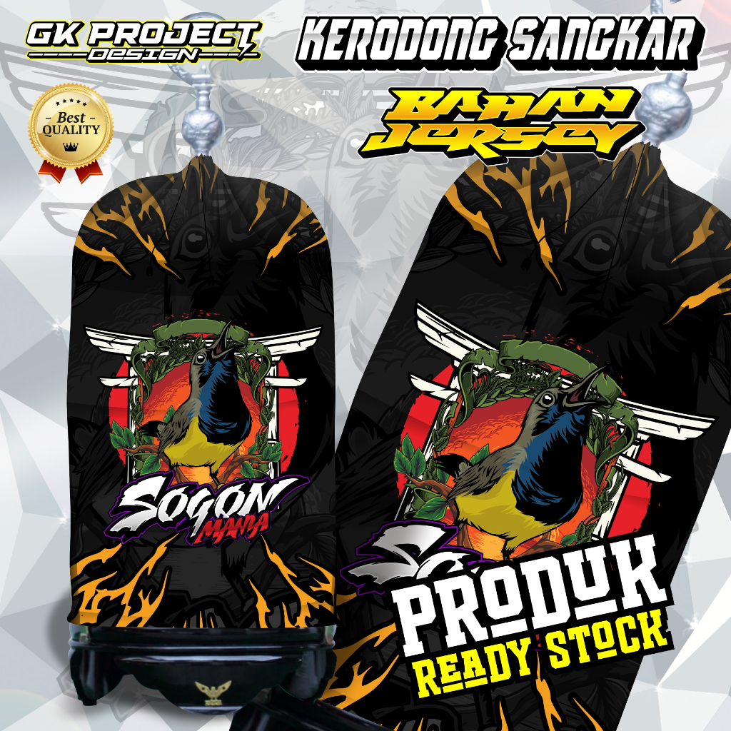 Kerodong Sangkar Bulat Sogon | Kerodong Sangkar Motif Sogon | Bahan Jersey Full Printing GK 01
