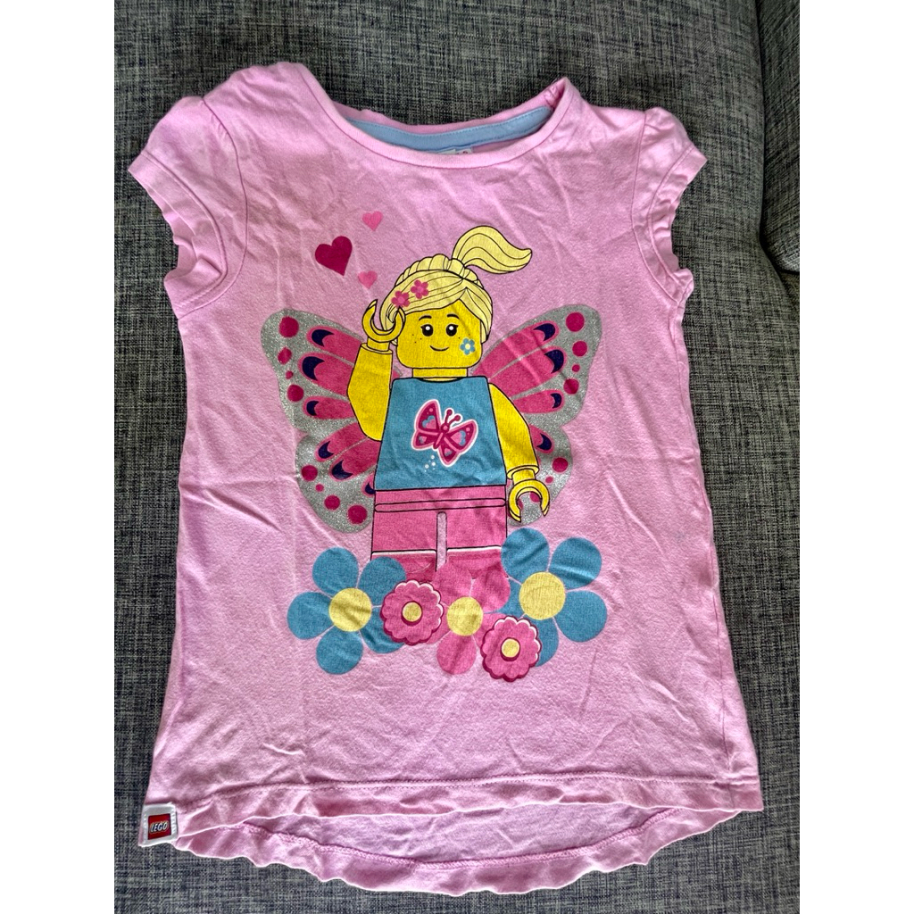 kaos anak perempuan pink LEGO Full tag