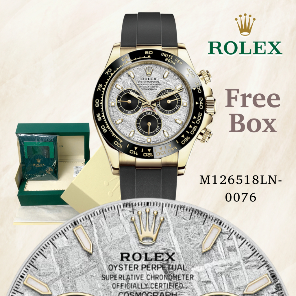 COD dan 100% Asli ROLEX INCLUDE BOX Jam Tangan Seri Daytona Pria M116518LN-0076 Jam Tangan Automatic