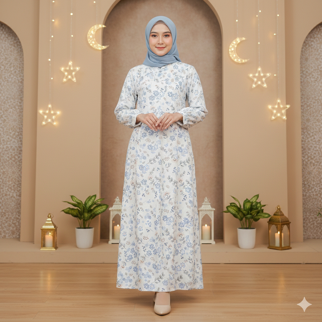 IL - DRESS WANITA GARIMA MOTIF BUNGA - GAUN WANITA