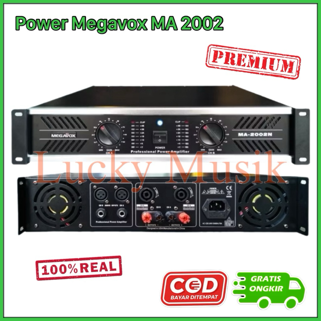 POWER AMPLIFIER MEGAVOX MA-2002N / MA 2002 N / MA2002N / MA 2002N ORIGINAL