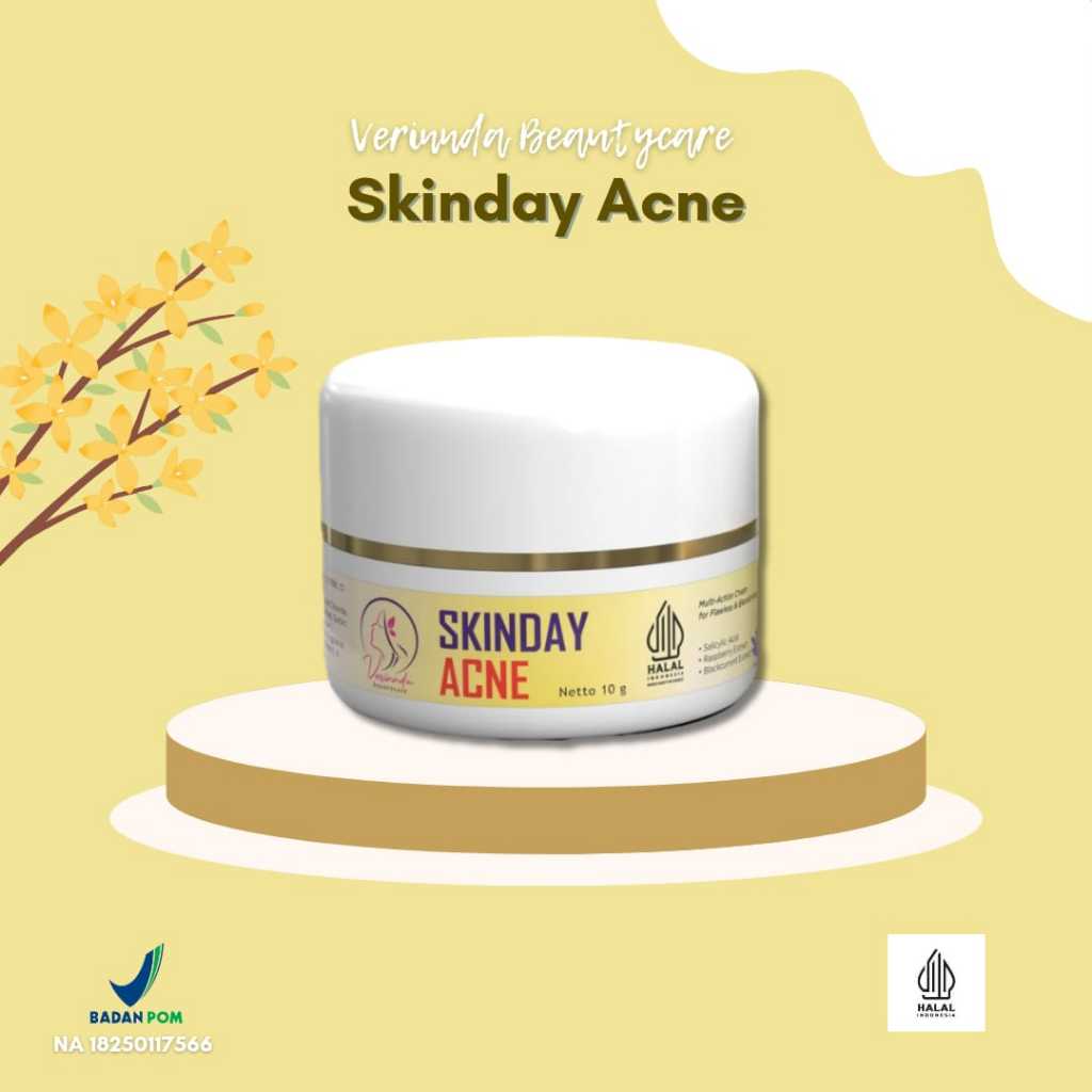 cream siang skinday acne fondetion dr.widya skincare