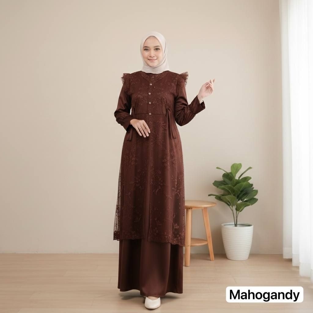 Dress Velvet_Jasmine dress_bahan Velvet Shiny mix tile brukat