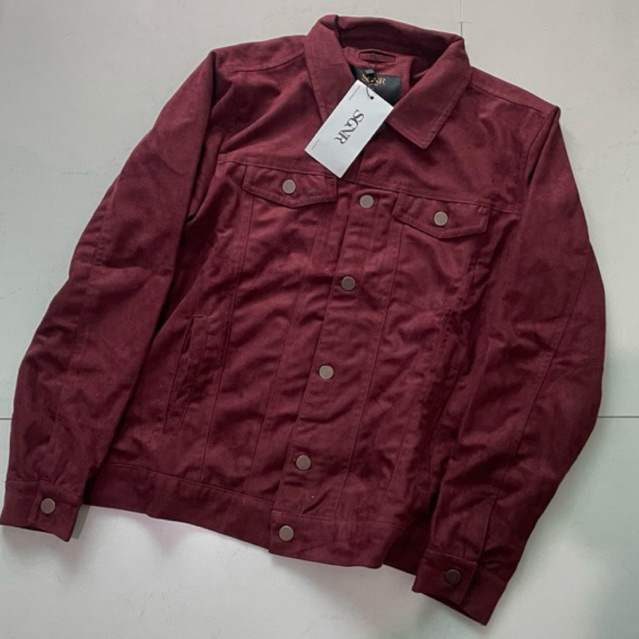 Signore Trucker Jacket Maroon