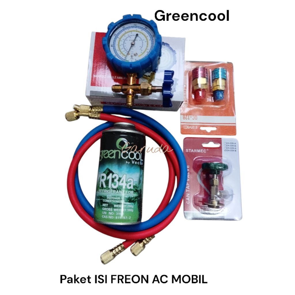 PAKET ISI FREON AC MOBIL FREON GREENCOOL 290gr