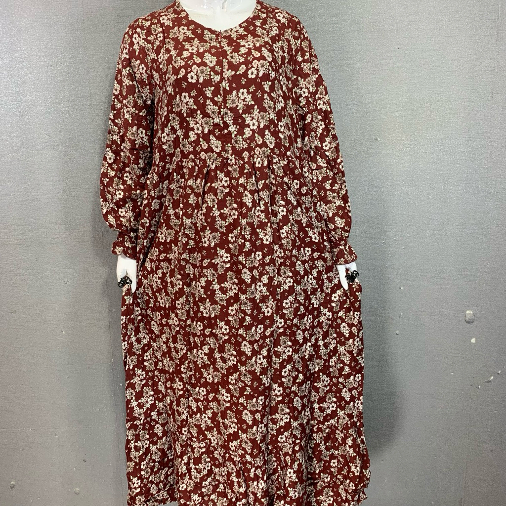 Gamis Resleting Rayon Tebal Premium Gajah Putih | Daster Gajah Putih