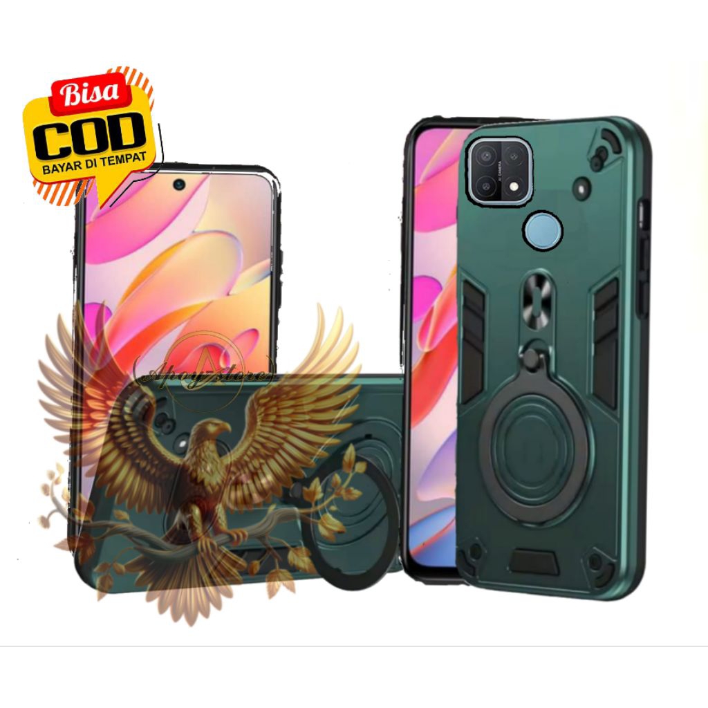 CASE HP OPPO A15/A15S CASE ROBOT HIT EYE RING PRO CAMERA HARDCASE ARMOR NEW COVER