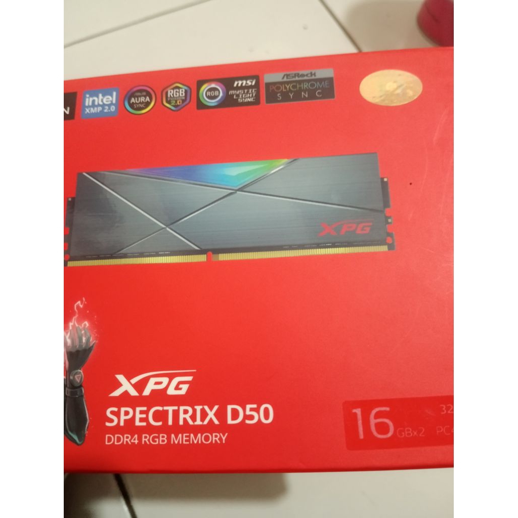 ram ddr4 32gb Adata xpg d50 32gb (2x16gb) like new 3200mhz 3600