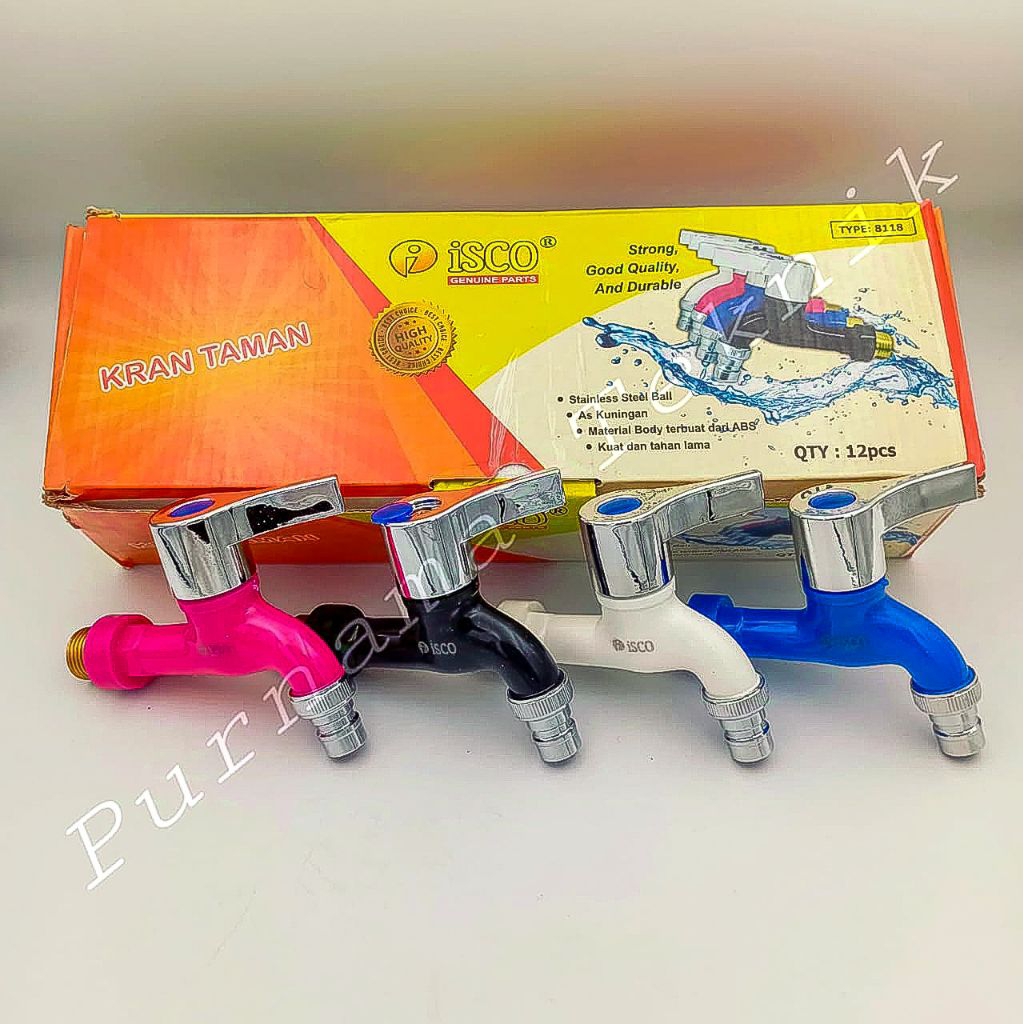 Kran Air Warna ISCO 1/2 Inch – Kran Air Plastik ABS Kuat Anti Karat