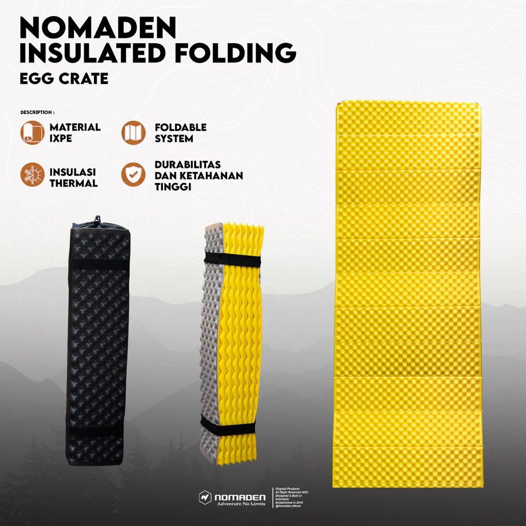 Nomaden Insulated Folding Egg Crate IXPE - Matras Lipat Ultralight Nomaden