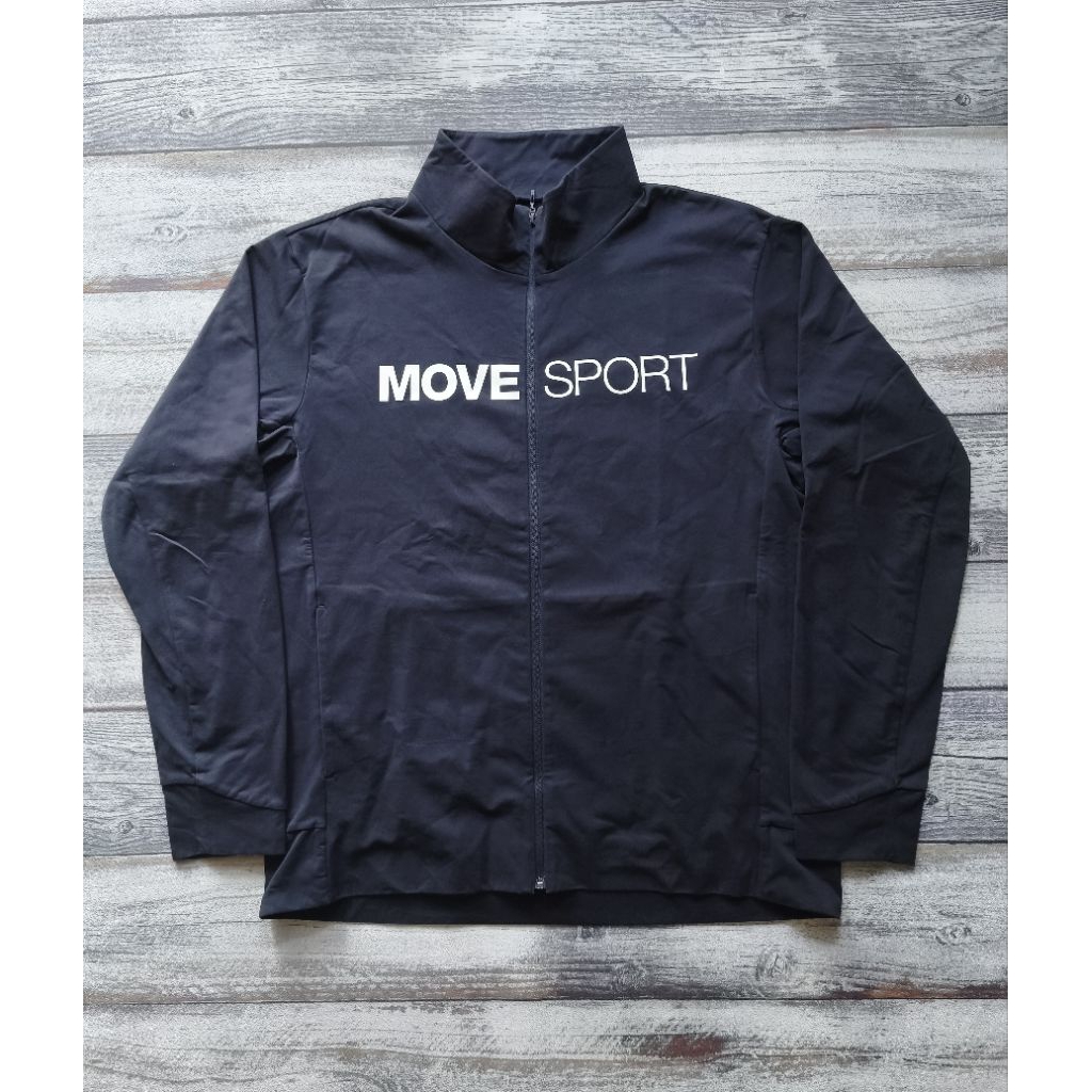 Jaket descente outdoor windbreaker shield stand move sport motoran hangout unisex hitam branded