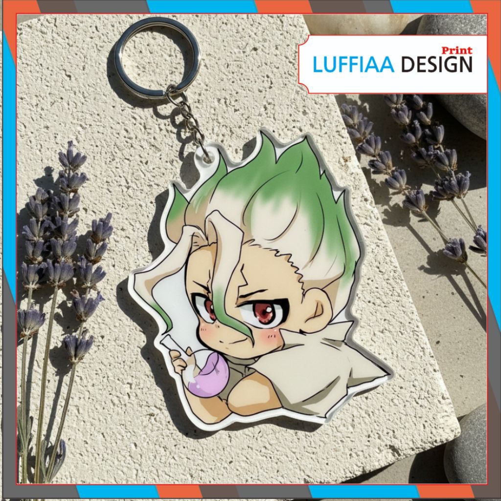 Gantungan kunci akrilik ukir karakter anime Dr stone senku | keychain anime | merchandise anime Dr s