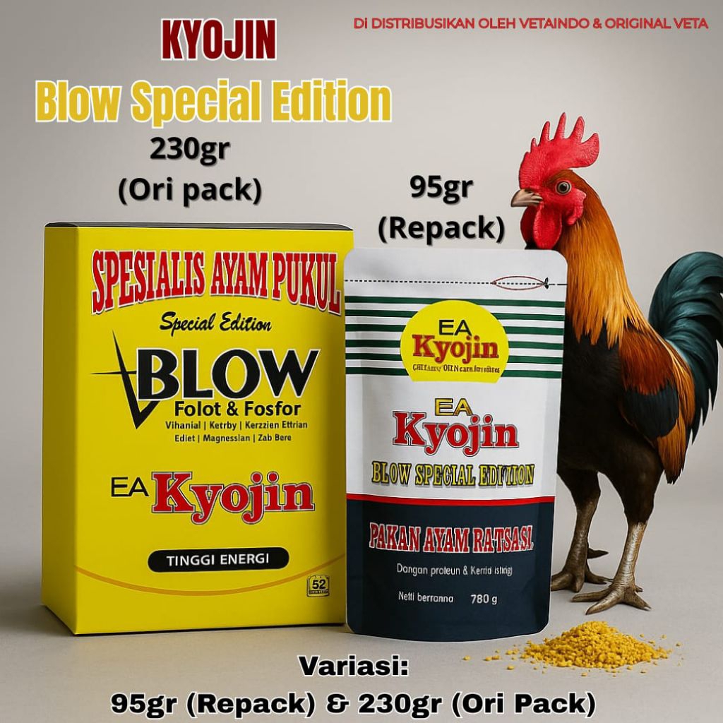KYOJIN BLOW SPESIALIS AYAM PUKUL 230gr PAKAN AYAM RAKSASA ENERGI ADUAN