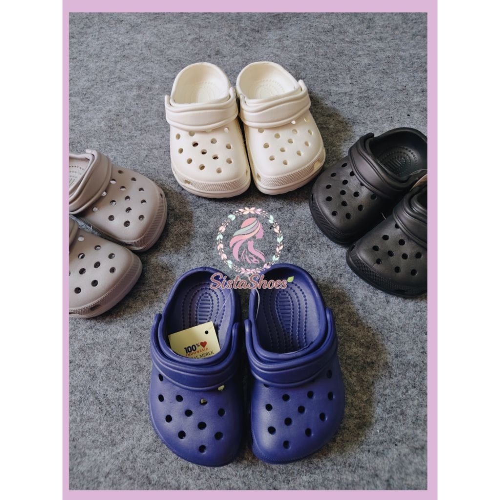 [keishashoes] sendal kodok polos anak perempuan dan laki laki size 20-35