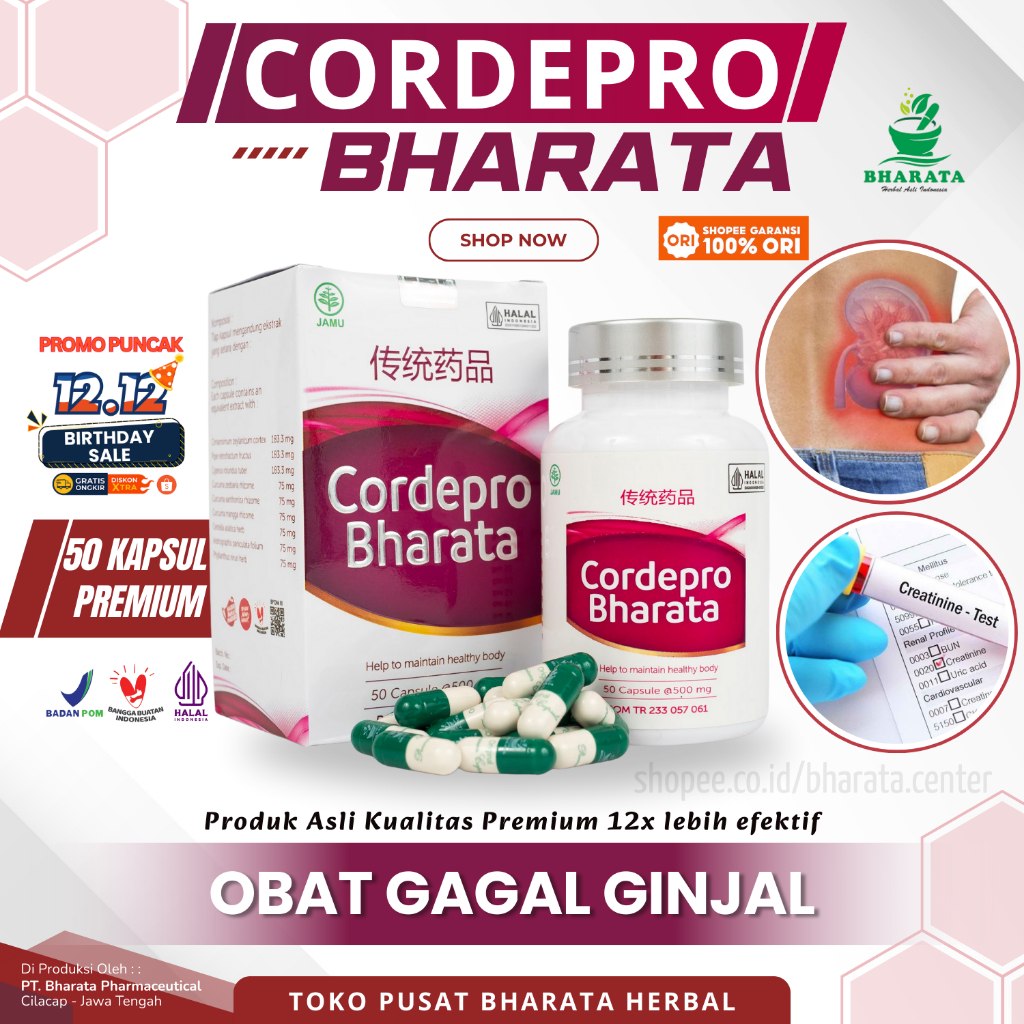 Obat Gagal Ginjal Obat Penurun Kreatin Kencing Berbusa Menormalkan Fungsi Ginjal - Cordepro Bharata