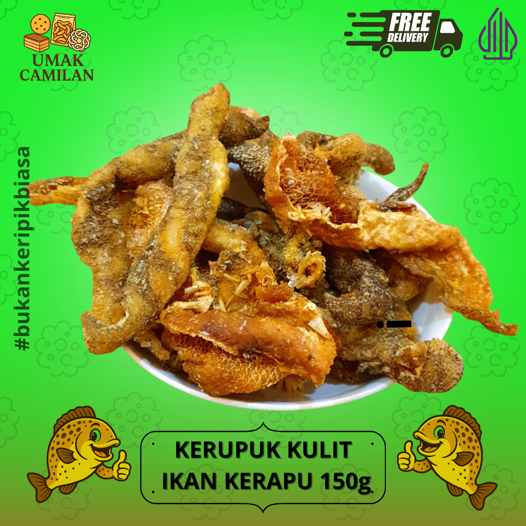 KERUPUK IKAN KERAPU PREMIUM 150 GRAM SIAP GORENG