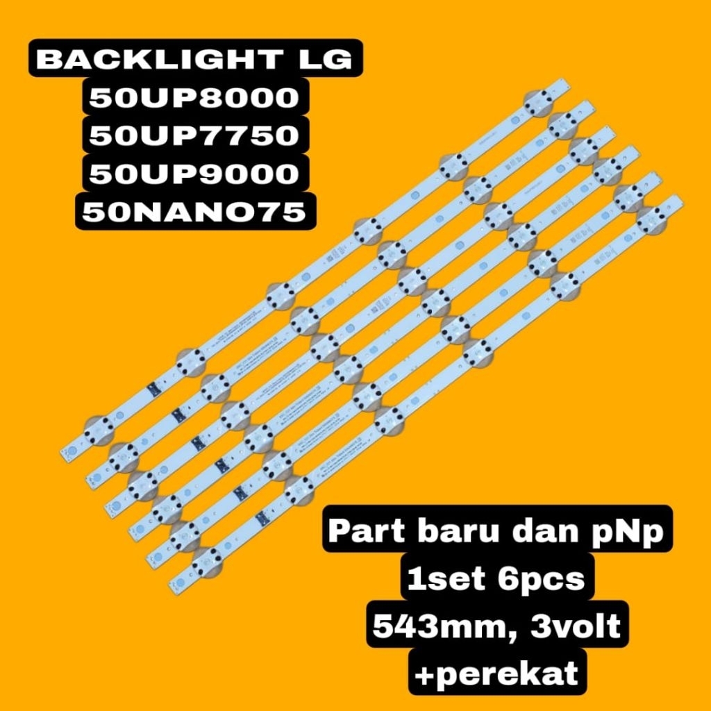 BACKLIGHT LED TV LG 50UP8000 50UP7750 50NANO75 LAMPU BL 5OUP 50NANO 3V